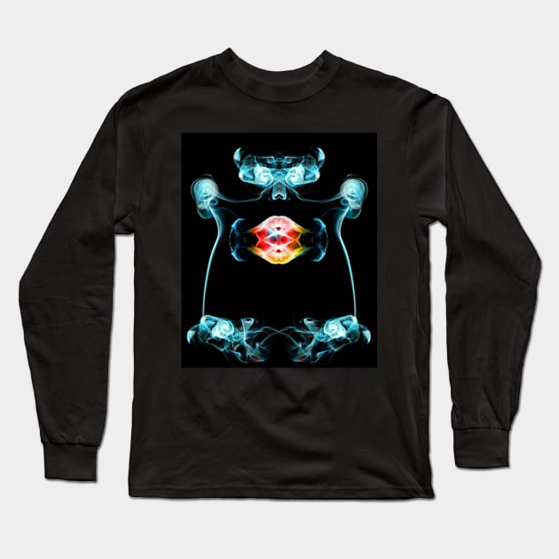 Smoke Art abstract creation of an adorable monster Long Sleeve T-Shirt by AvonPerception